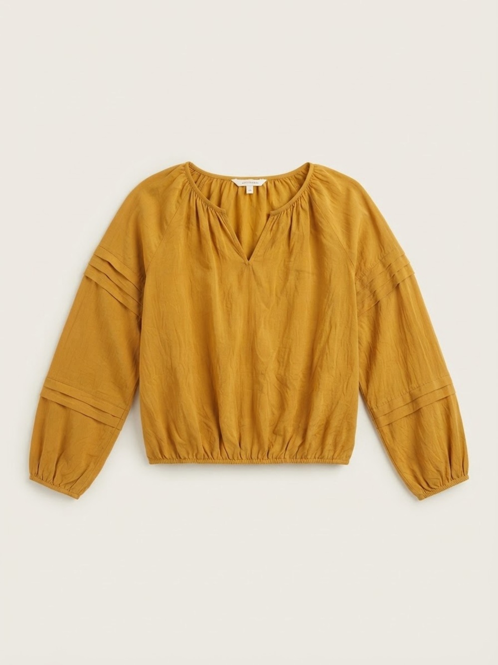 Entro Anthropologie Boho Mustard Long Sleeve Top